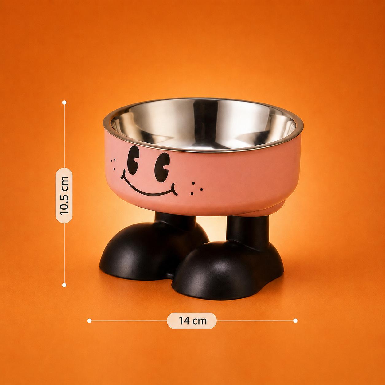 Raised dog bowl smiley