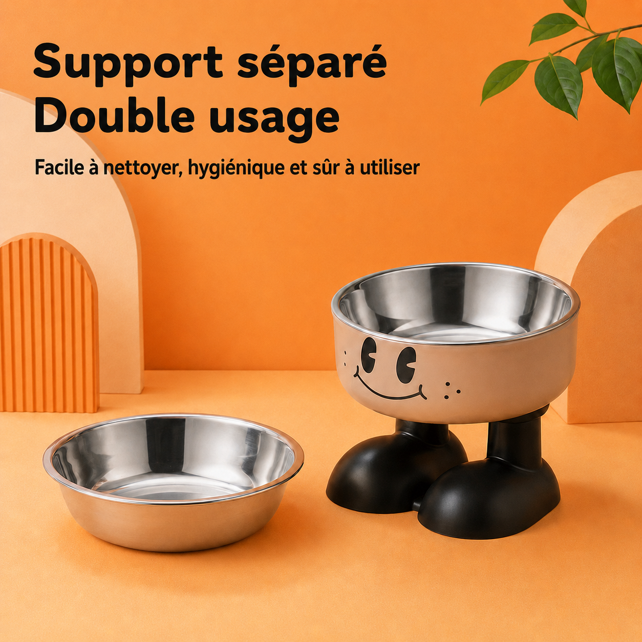 Raised dog bowl smiley